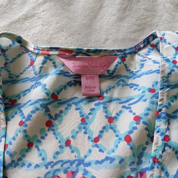 Lilly Pulitzer Lindamarie Caftan-Pichers picnic S/M - Picture 4 of 5